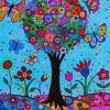 Floral Tree And Butterflies diamond painting