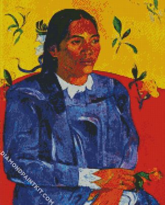 Gauguin Woman With Flower diamond painting