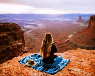 Girl In Canyonlands diamond painting