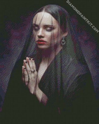 Gothic Lady With Veil diamond painting