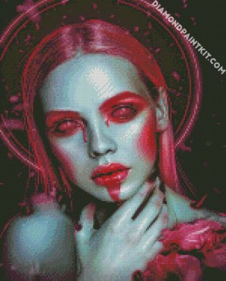 Gothic Pink Lady diamond painting