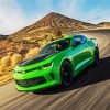 Green Chevrolet Camaro diamond painting