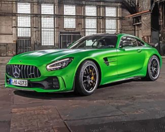 Green Mercedes Amg diamond painting