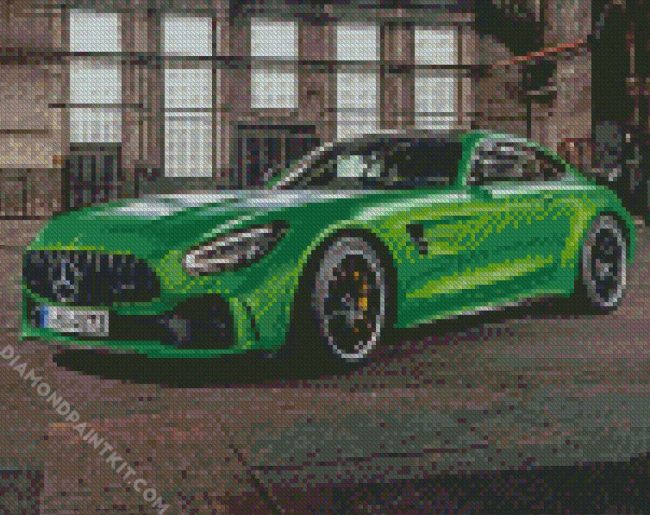 Green Mercedes Amg diamond painting