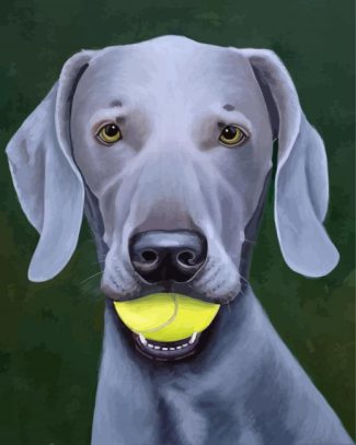 Grey Weimaraner Dog diamond painting