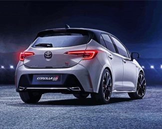 Grey Toyota Corolla Car diamond painting