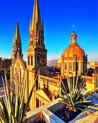 Guadalajara Cathedral Mexico diamond painting