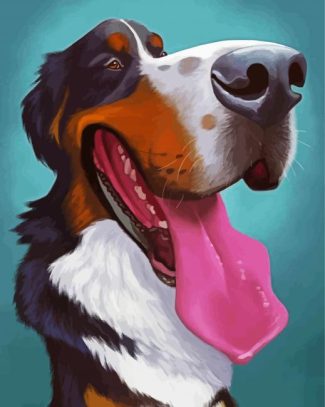 Happy Dog diamond painting