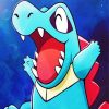 Happy Totodile diamond painting