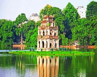 Hoan Kiem Lake Hanoi diamond painting