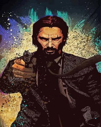 John Wick diamond painting