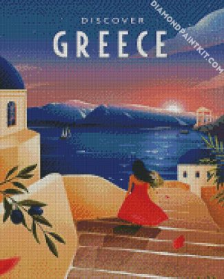 Lady In Greece diamond painting