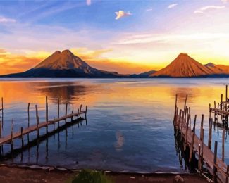 Lake Atitlan Guatemala diamond painting