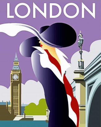 London Lady diamond painting