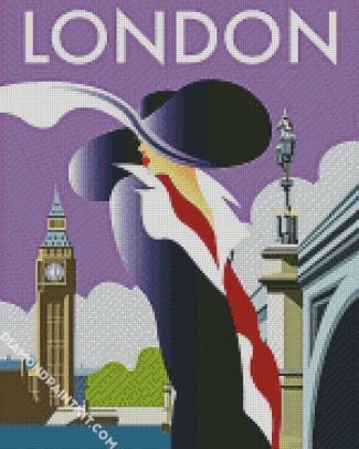 London Lady diamond painting