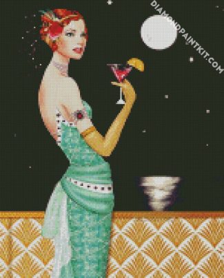 Lonely Deco Lady diamond paintings diamond painting