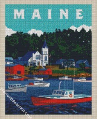 Maine diamond painting