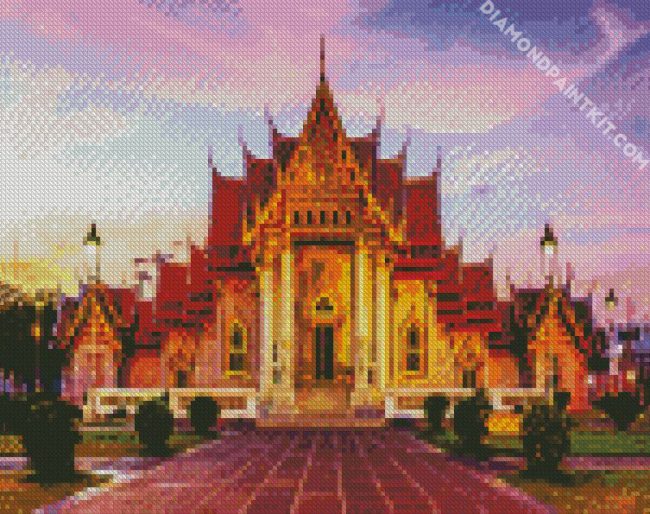 Marble Temple In Bangkok diamond painting