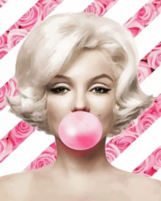 Marlyn Monroe And Bubblegum diamond painting