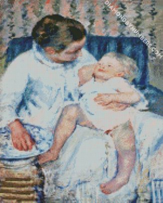 Mary Cassatt Mother About To Wash Her Sleepy Child diamond painting