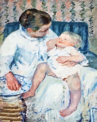 Mary Cassatt Mother About To Wash Her Sleepy Child diamond painting