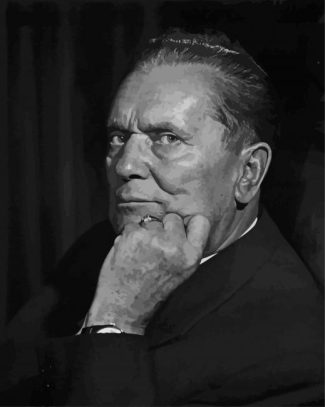 Monochrome Josip Broz Tito diamond painting