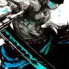 Monochrome Roronoa Zoro diamond painting