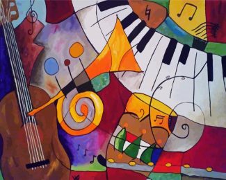 Music Cubism diamond painting