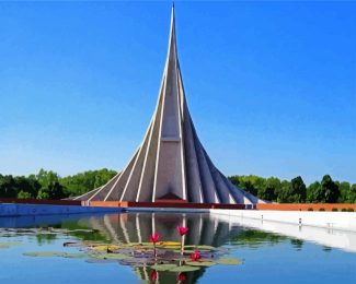 National Martyr's Monument Reflection Bangladesh diamond painting