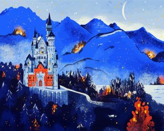 Neuschwanstein Castle In Bavaria Art diamond painting