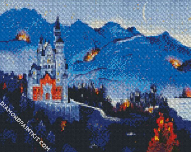 Neuschwanstein Castle In Bavaria Art diamond painting