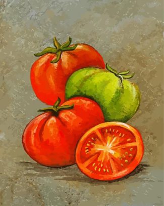 Orange And Green Tomatoes diamond painting