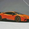 Orange Lamborghini Huracan diamond painting