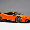 Orange Lamborghini Huracan diamond painting