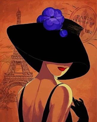 Parisian Woman With A Sunhat diamond painting