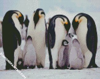 Penguins Family diamond painting