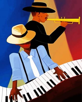 Pianist And Trumpet Player diamond painting