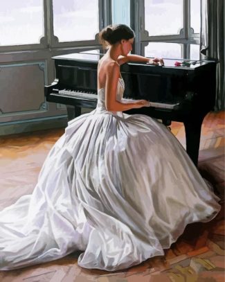 Piano Woman diamond painting