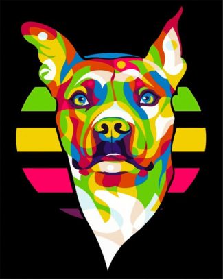 Pitbull Illustration diamond painting