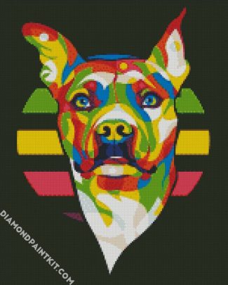 Pitbull Illustration diamond painting