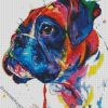 Pitbull Splatter diamond painting