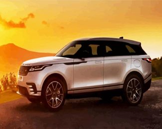 Range Rover Velar Car Illustration diamond painting