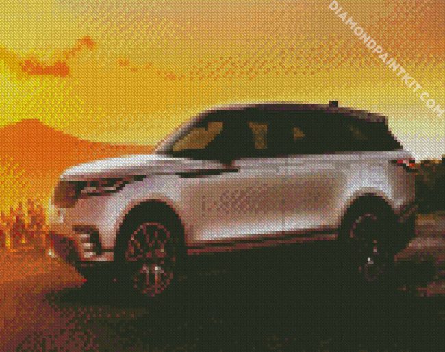 Range Rover Velar Car Illustration diamond painting