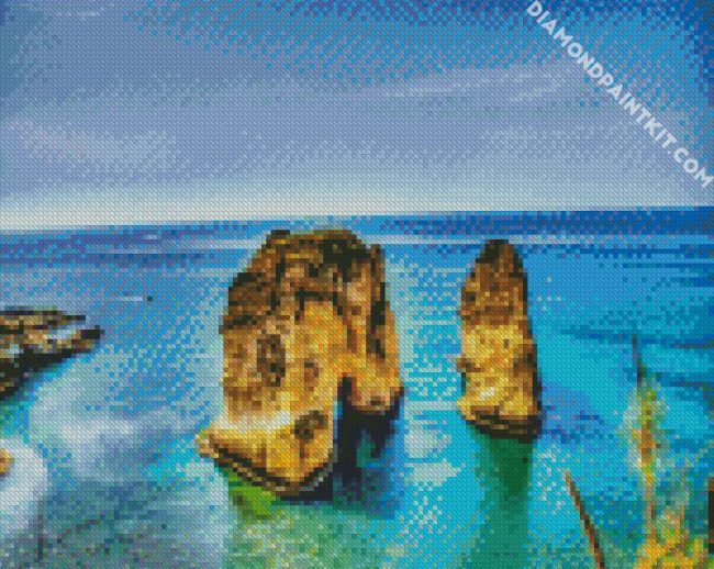 Raouche Rocks In Beirut Lebanon diamond painting