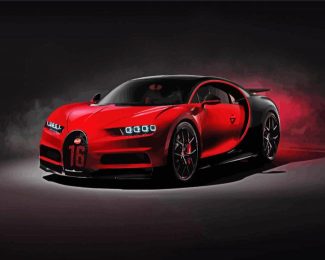 Red Bugatti diamond painting