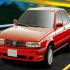 Red Nissan Tsuru diamond painting