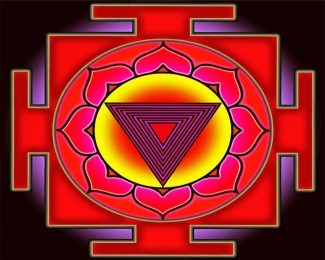 Red Yantra diamond painting