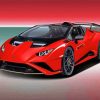 Red Lamborghini Huracan diamond painting