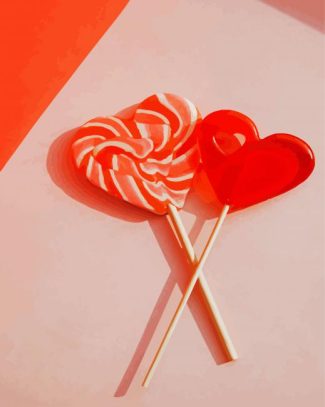 Red Lollipops diamond painting