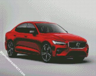 Red Volvo Sport Car diamond painting